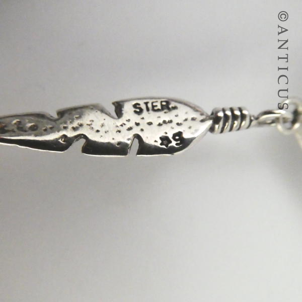 Silver and Turquoise Heart Necklace.
