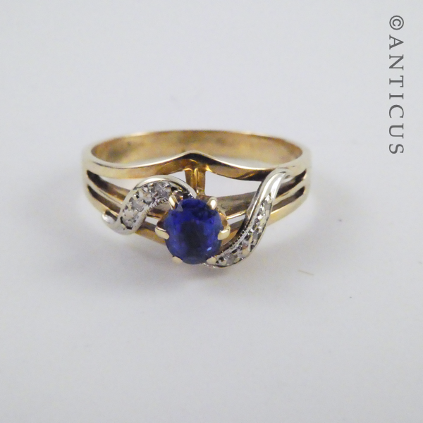 Gold, Sapphire and Diamond Ring.