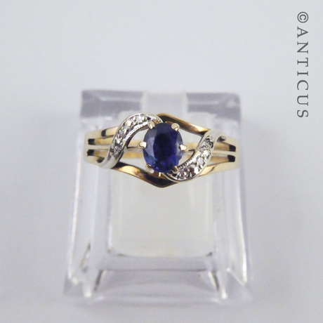 Gold, Sapphire and Diamond Ring.