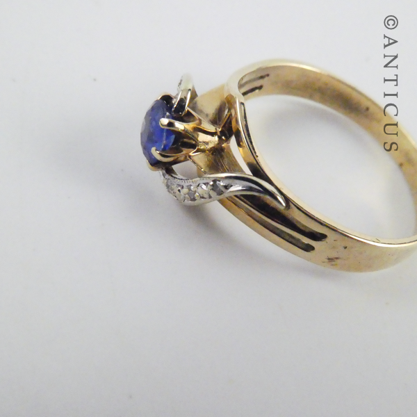 Gold, Sapphire and Diamond Ring.