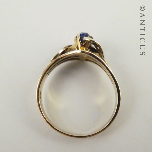 Gold, Sapphire and Diamond Ring.