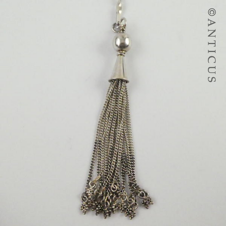 Silver Necklace with Tassel
