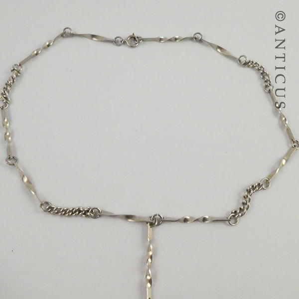 Silver Necklace with Tassel