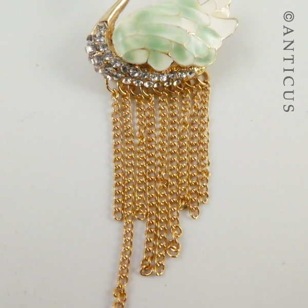 Swan Costume Jewellery Brooch