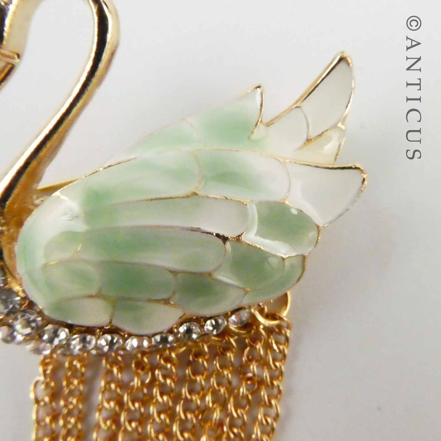 Swan Costume Jewellery Brooch