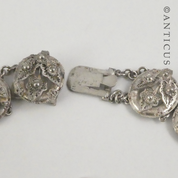 Silver Filigree Necklace and Earrings.