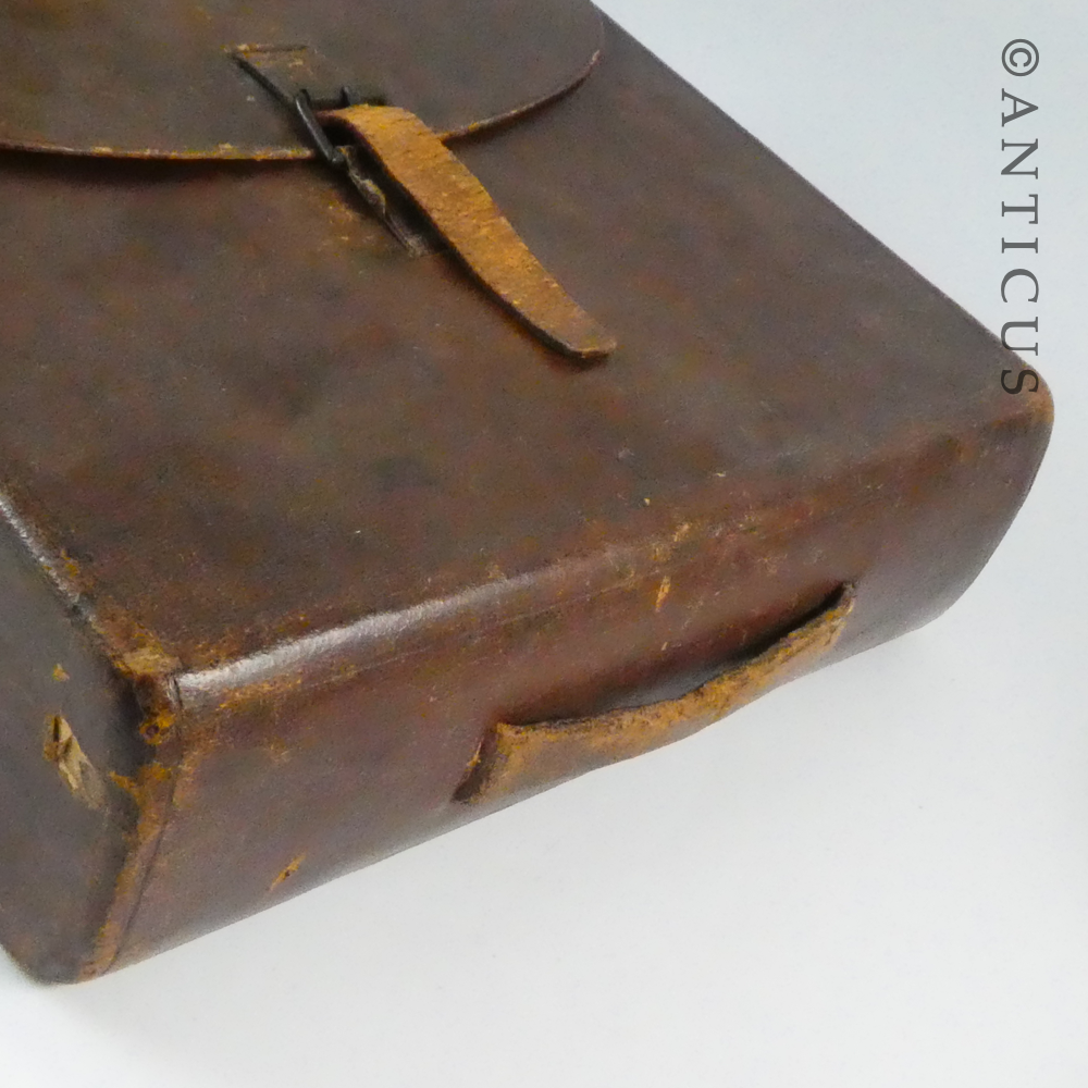 Beautiufl Leather Writing Box, Cased.