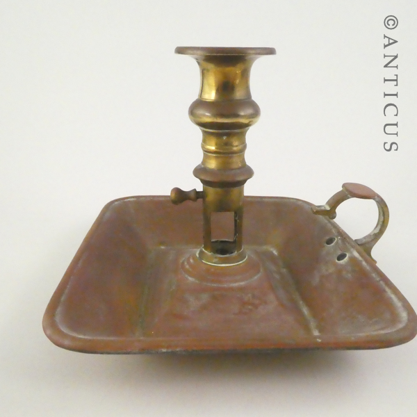 Brass Antique Chamber Stick with Ejector