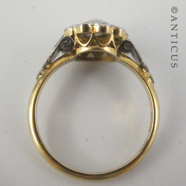 Art Deco Opal and Diamond Ring.