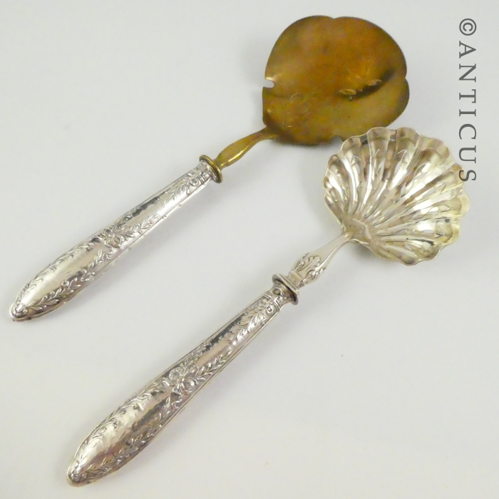 French Serving Spoons, Early 1900s.