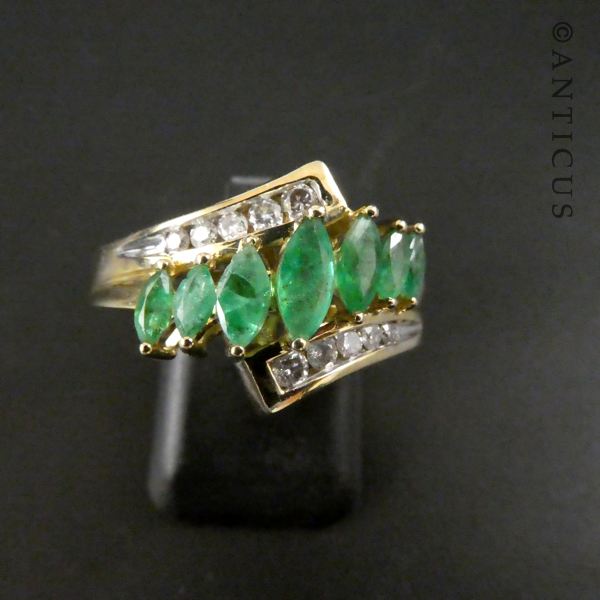 Gold, Diamond and Emerald Ring.