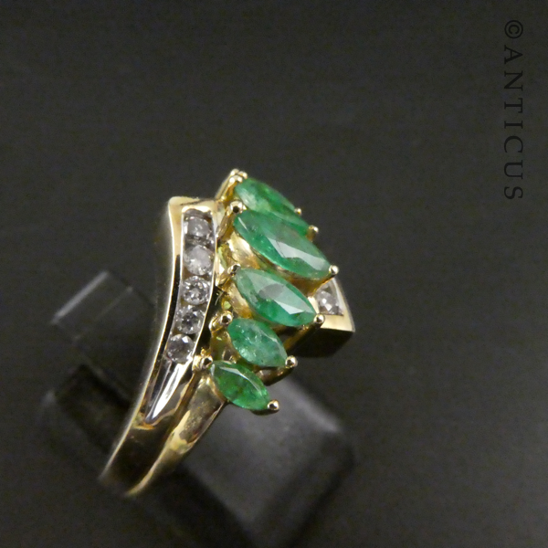 Gold, Diamond and Emerald Ring.