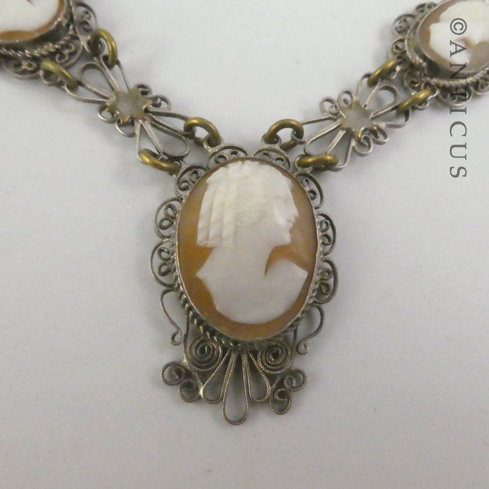 Antique Three Cameo Necklace.