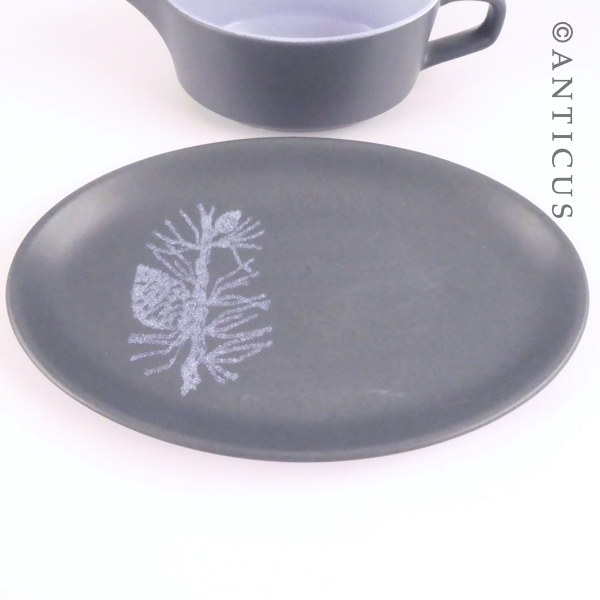 Crown Lynn Dorothy Thorpe Gravy Jug and Saucer.