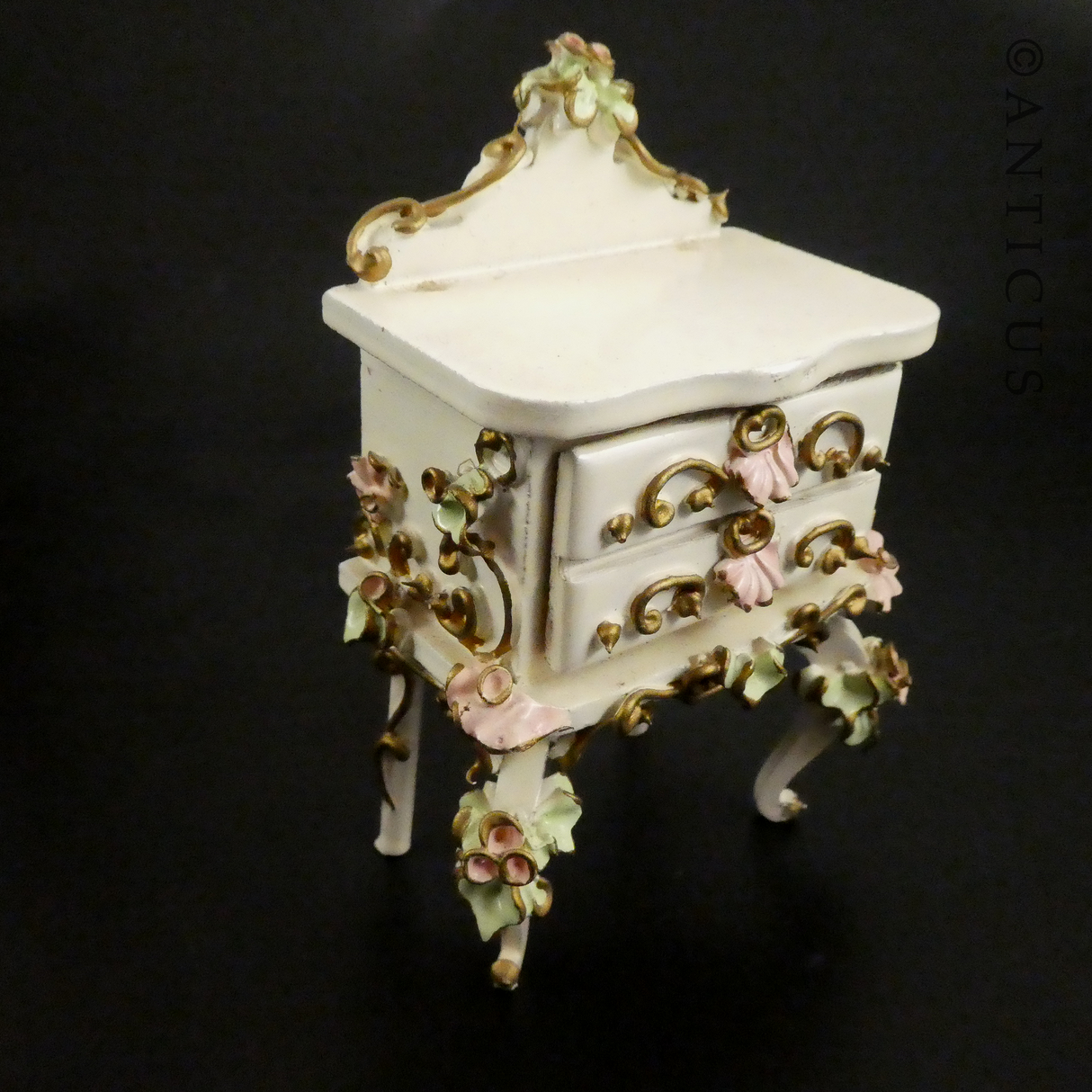 Miniature Dolls Bedside Table, Vintage.