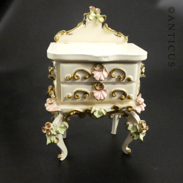 Miniature Dolls Bedside Table, Vintage.