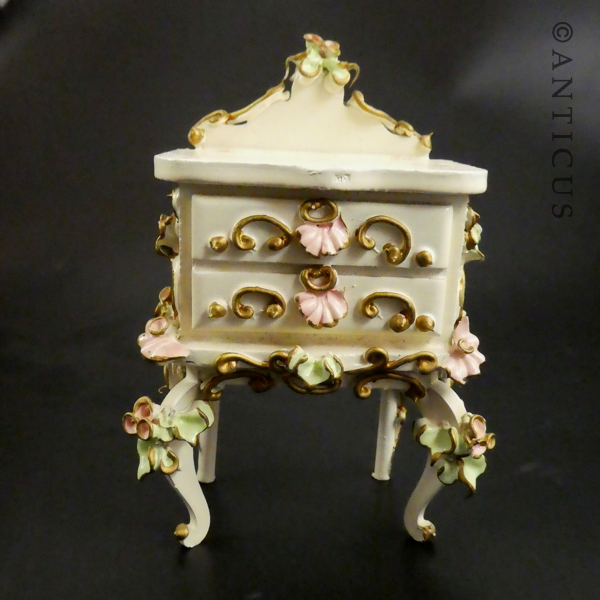 Miniature Dolls Bedside Table, Vintage.