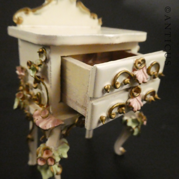 Miniature Dolls Bedside Table, Vintage.