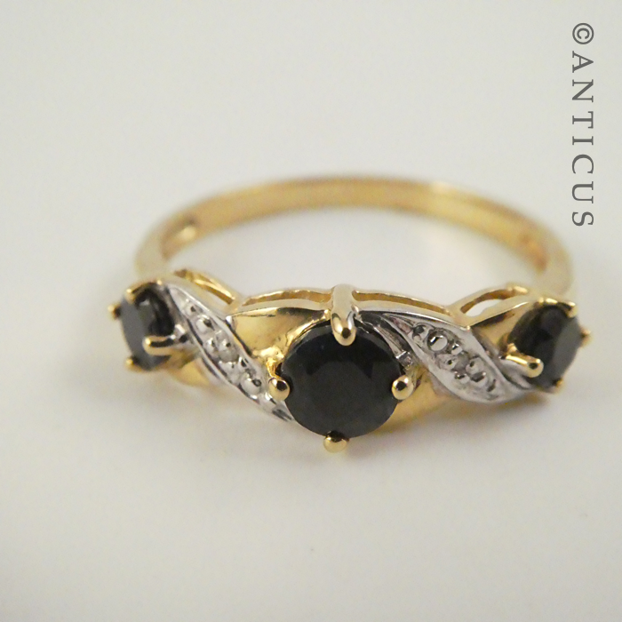Gold, Sapphire and Diamond Ring.