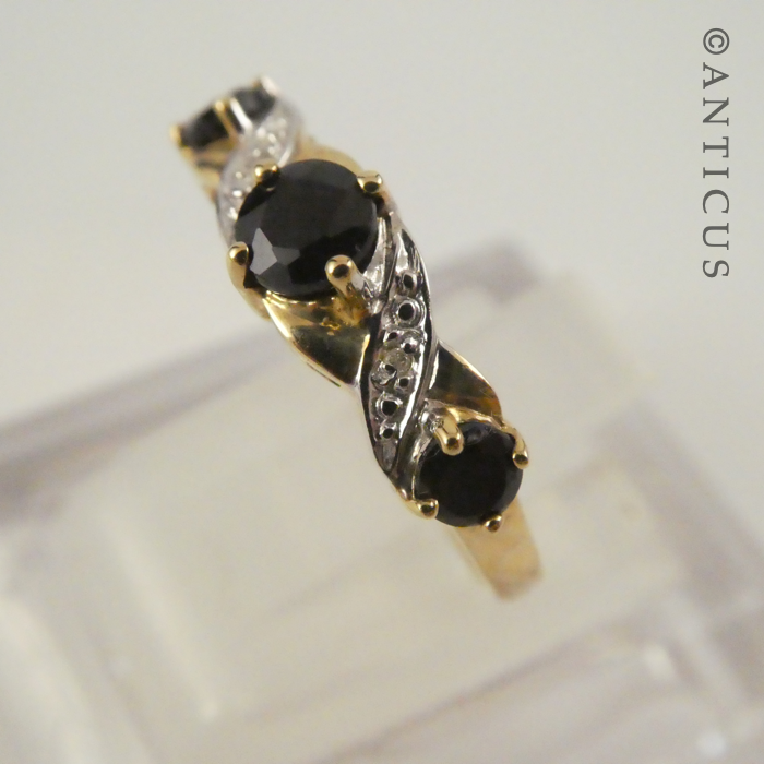 Gold, Sapphire and Diamond Ring.