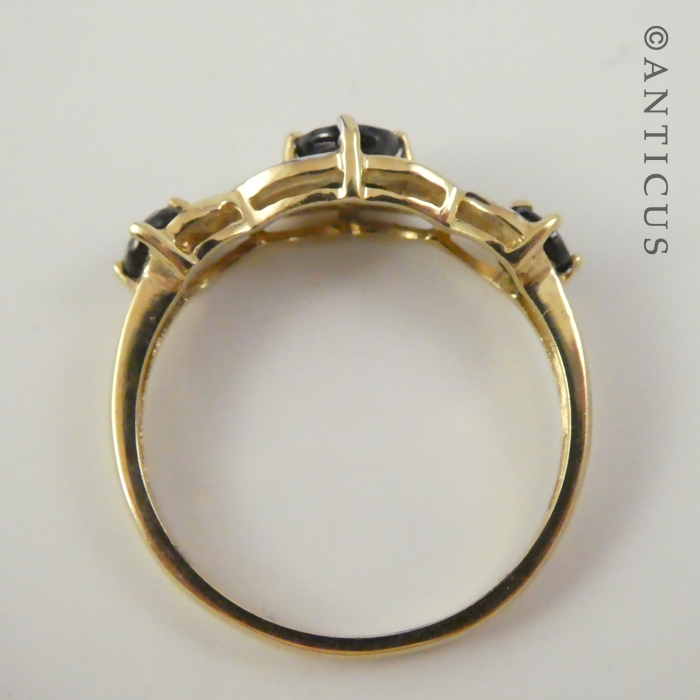 Gold, Sapphire and Diamond Ring.