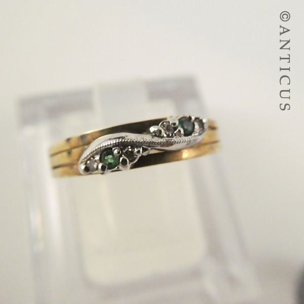 Gold, Diamond and Emerald Ring.