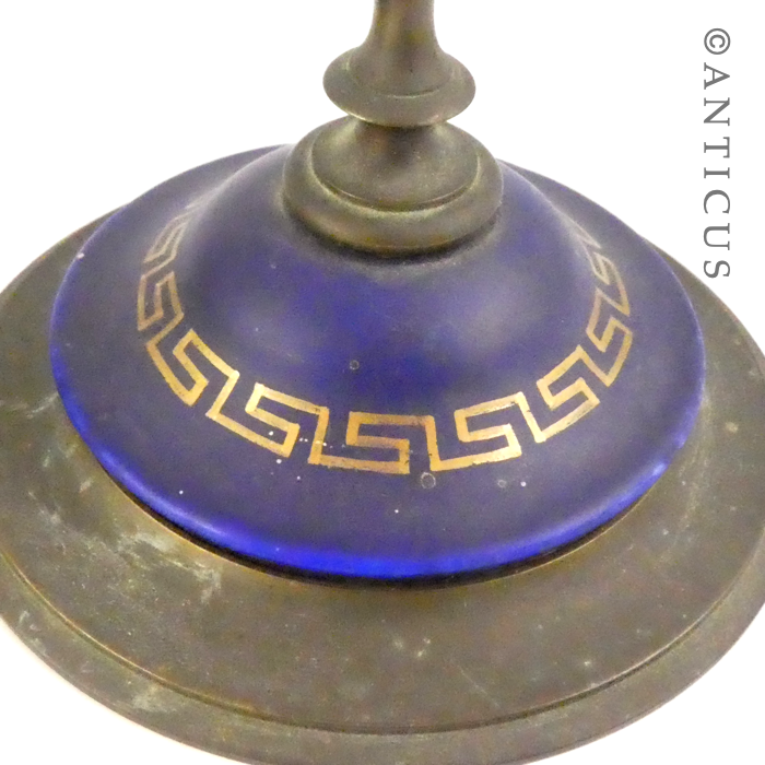 Pair of Vintage French Porcelain & Brass Candlesticks.