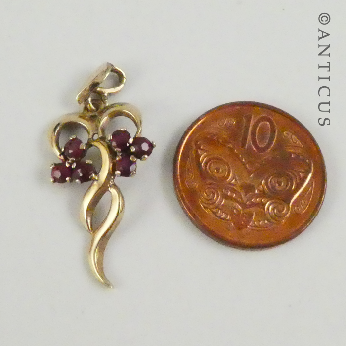 Gold and Ruby Vintage Pendant.