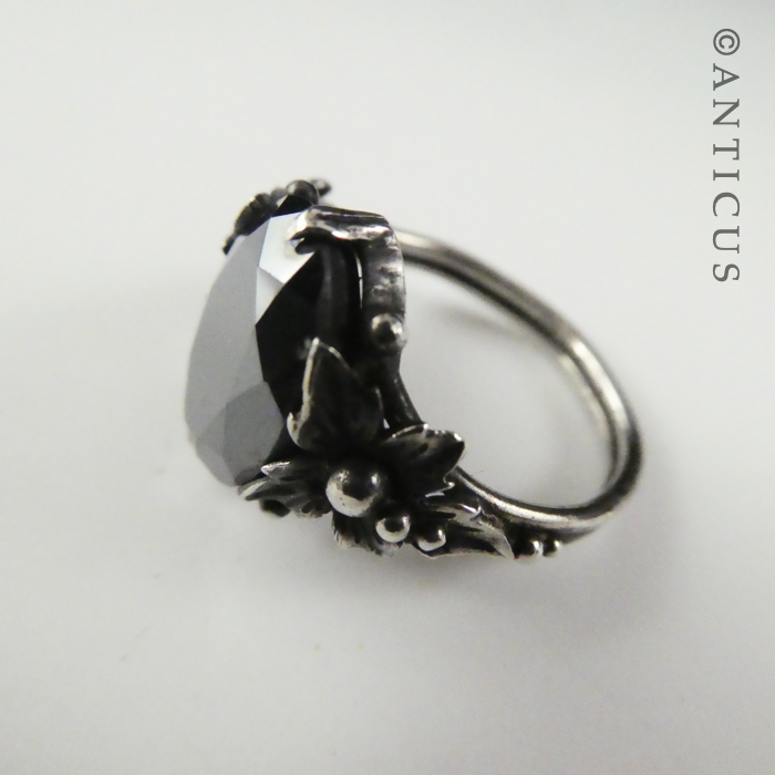 Silver and Hematite Ring.