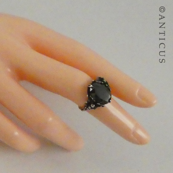 Silver and Hematite Ring.