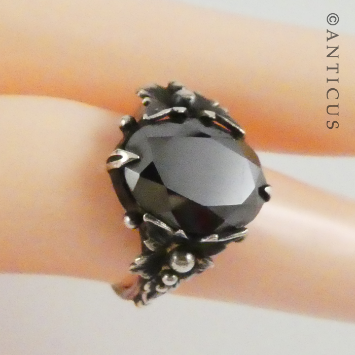 Silver and Hematite Ring.
