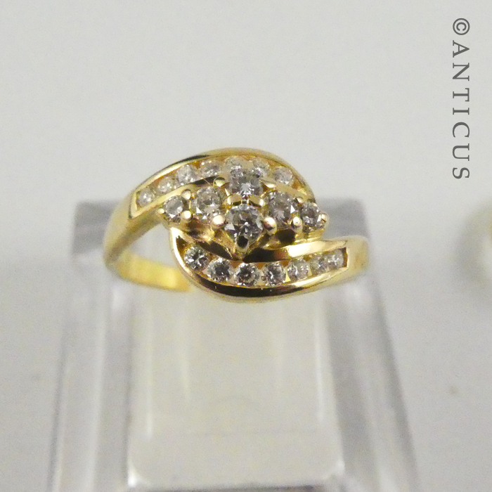 18ct Gold and Diamonds 3-Piece Ring Set.