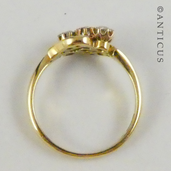 18ct Gold and Diamonds Trilogy Ring.