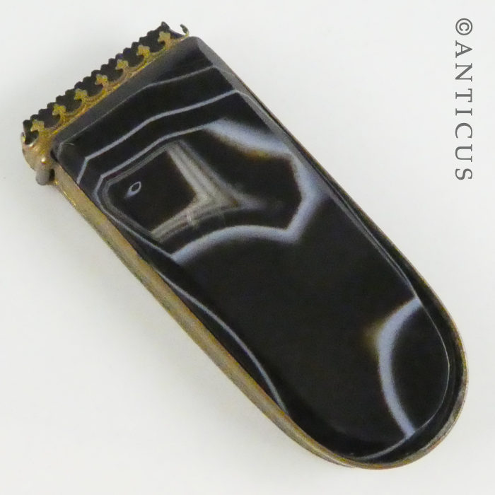 Vesta Case, with Agate and Brass.