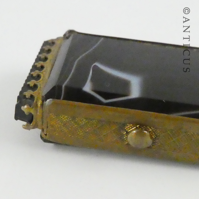 Vesta Case, with Agate and Brass.