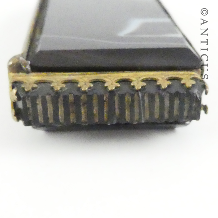 Vesta Case, with Agate and Brass.