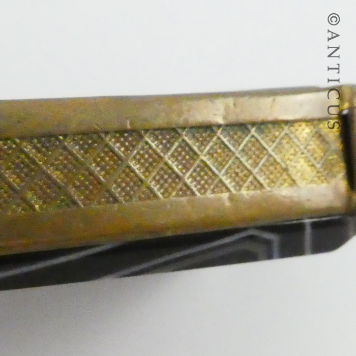 Vesta Case, with Agate and Brass.