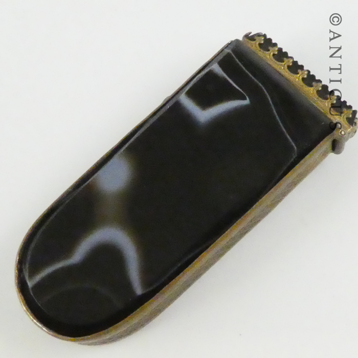 Vesta Case, with Agate and Brass.