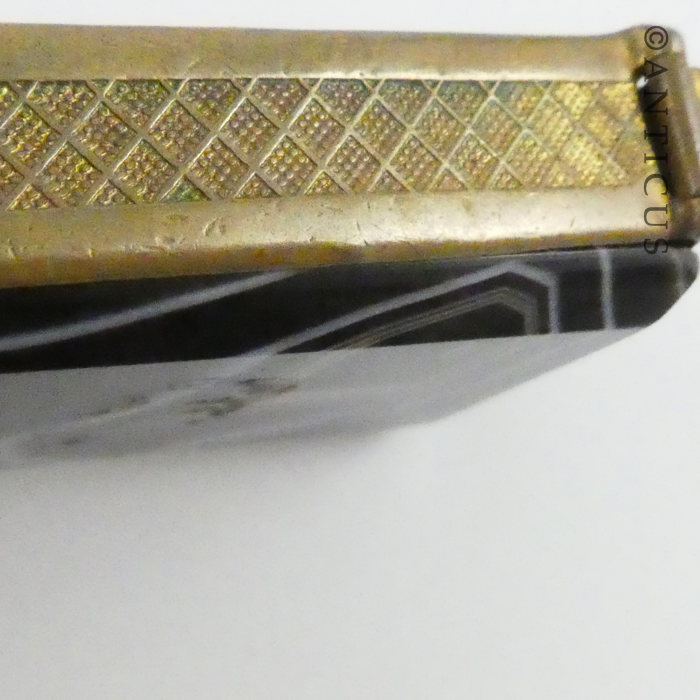 Vesta Case, with Agate and Brass.