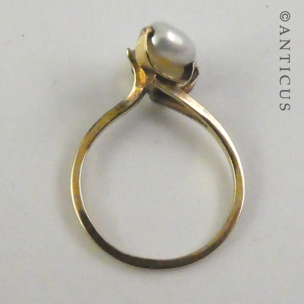 Baroque Pearls and Diamond Ring.