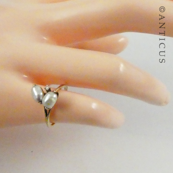 Baroque Pearls and Diamond Ring.