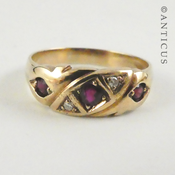 Gold, Diamond and Ruby Ring