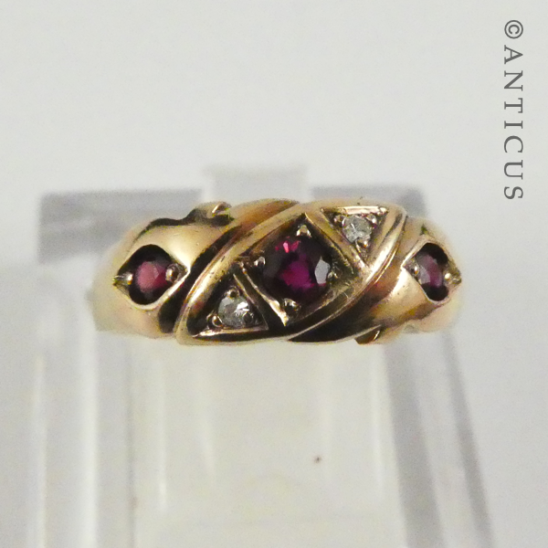 Gold, Diamond and Ruby Ring