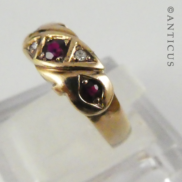 Gold, Diamond and Ruby Ring