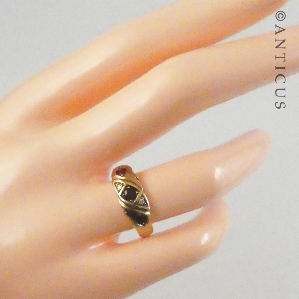 Gold, Diamond and Ruby Ring