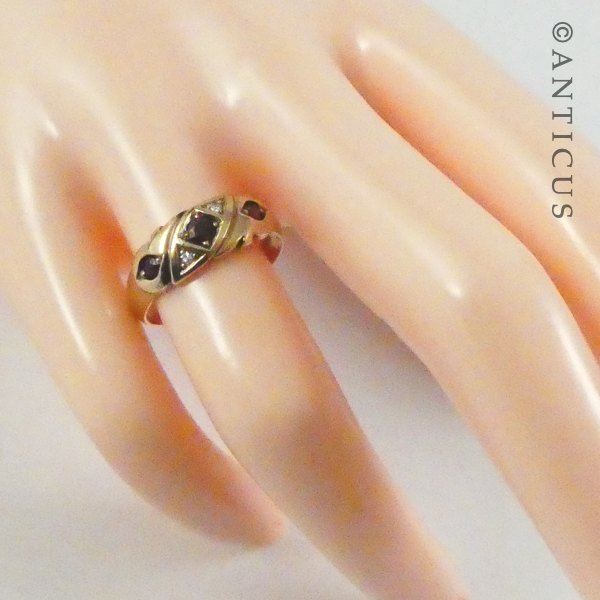 Gold, Diamond and Ruby Ring