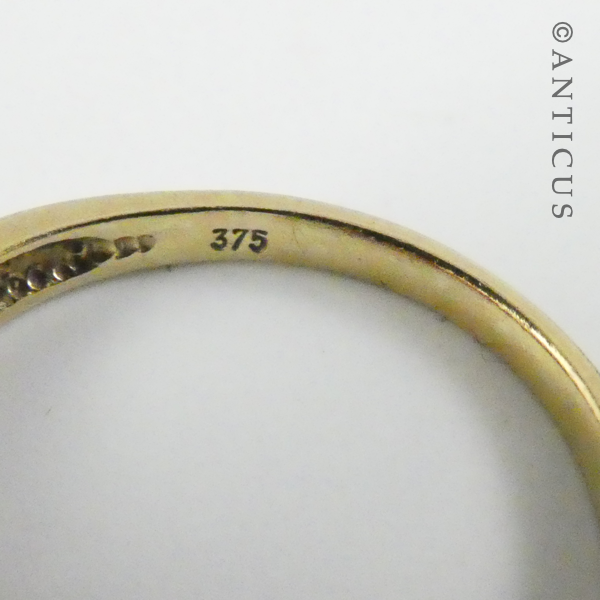 Gold, Diamond and Ruby Half Eternity Ring.