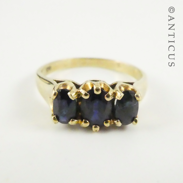Gold and Sapphire Bridge Ring.