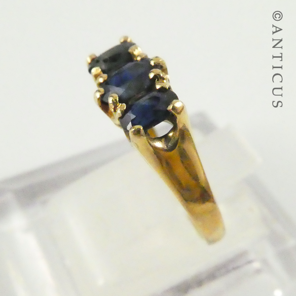 Gold and Sapphire Bridge Ring.