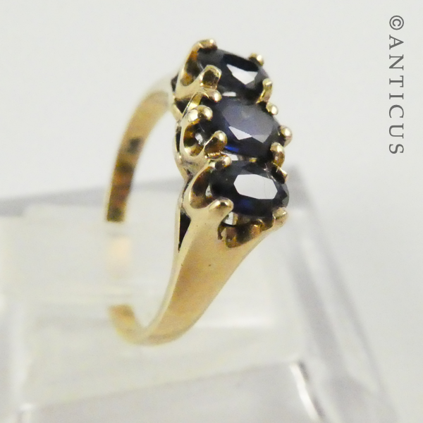 Gold and Sapphire Bridge Ring.